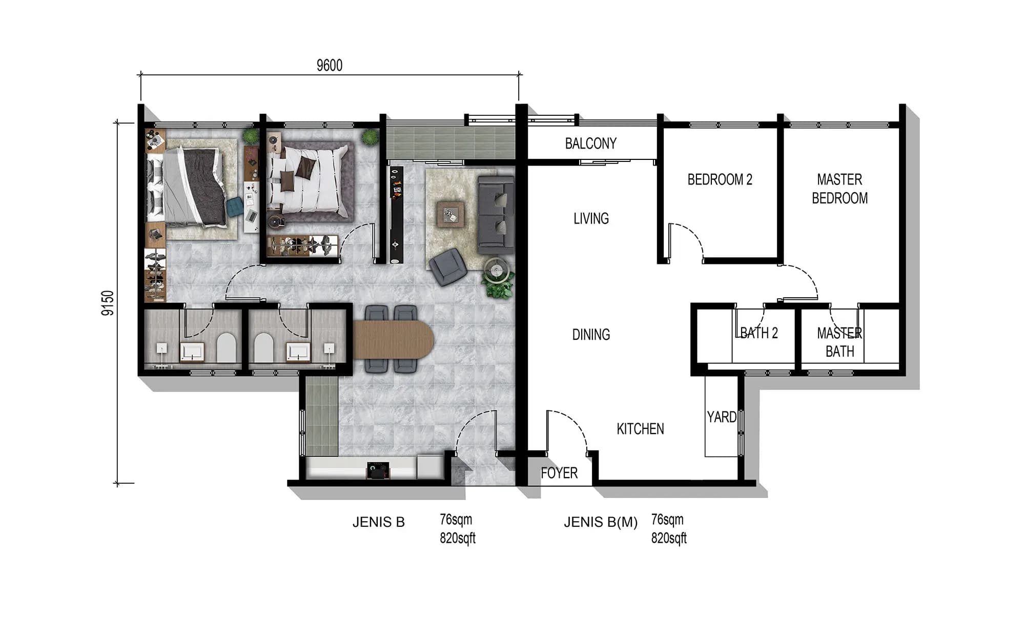 Spacious Apartment in Johor for Family Living