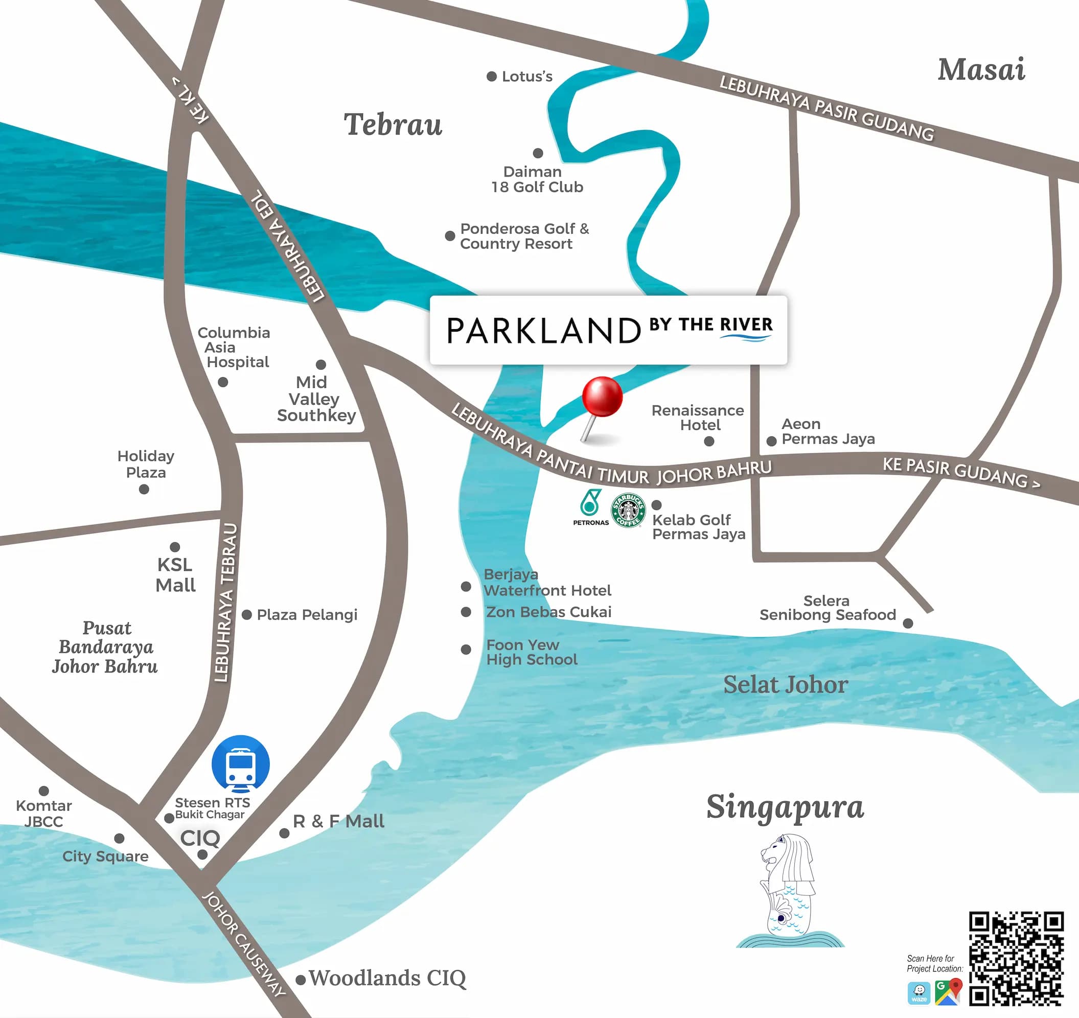 Parkland By The River — area map, Permas Jaya, Johor Bahru
