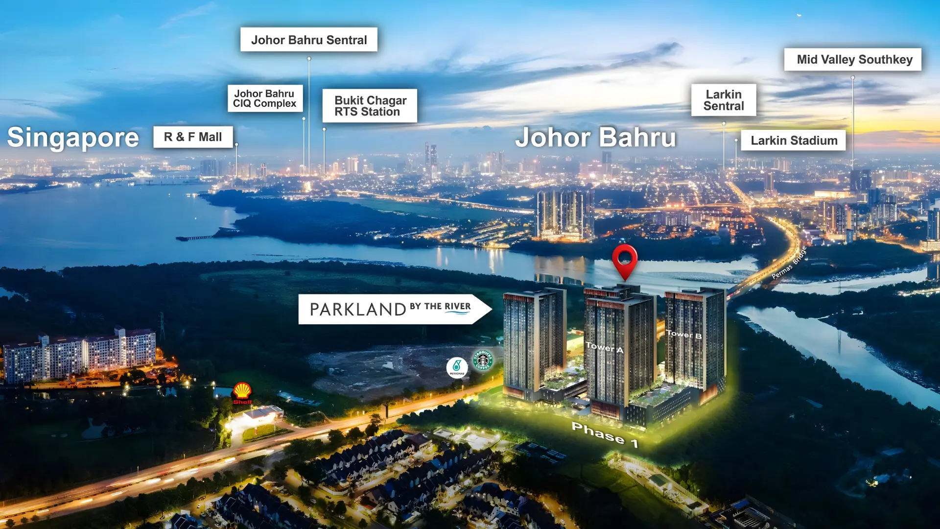 Parkland By The River — location master map, Permas Jaya, Johor Bahru